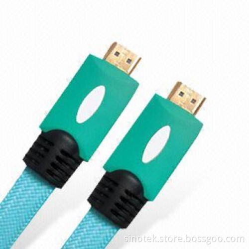 HDMI Cable Assembly with 26 AWG Conductor and Gold-plated Connector